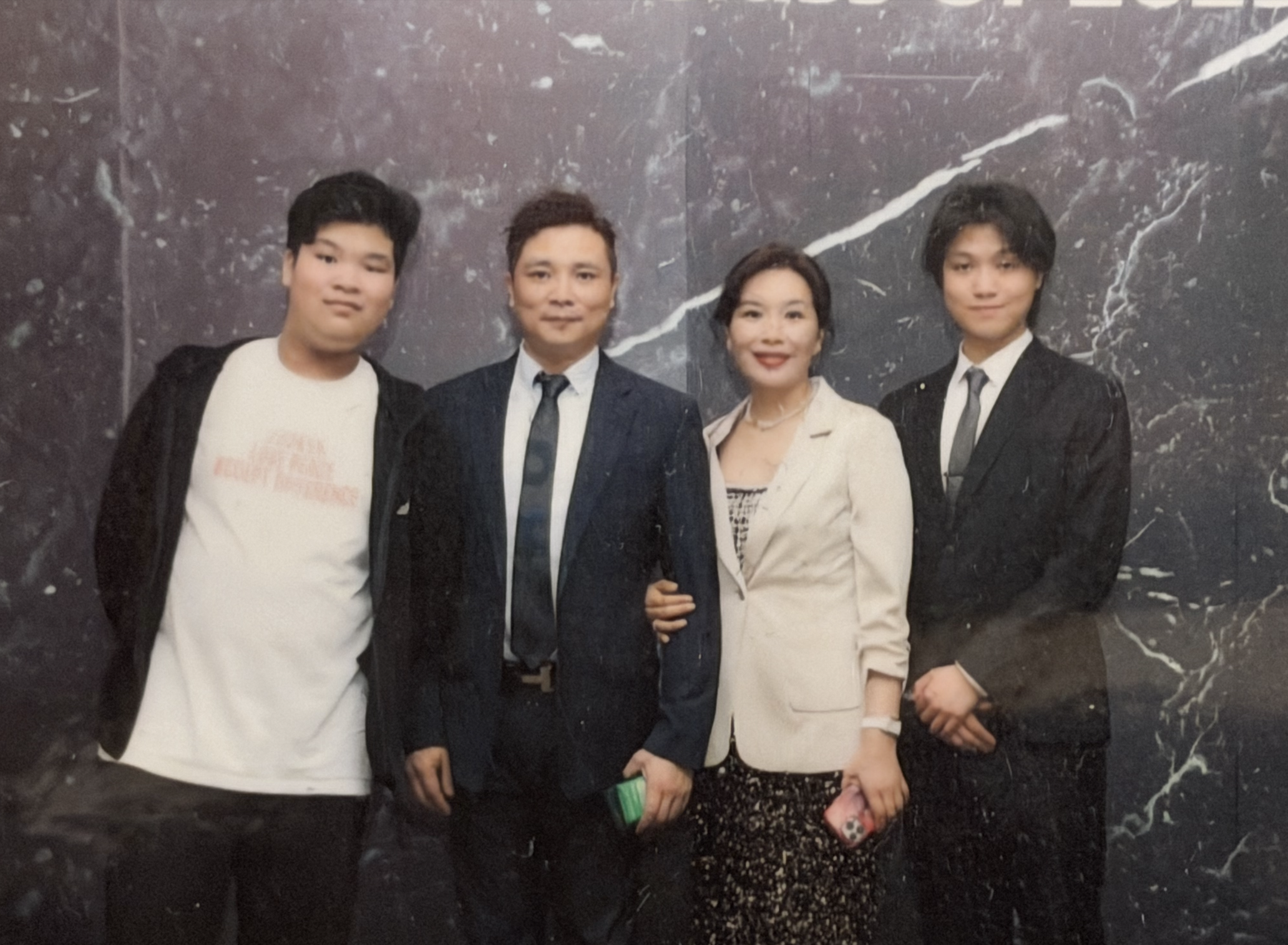 A picture of my family at my high school graduation gala